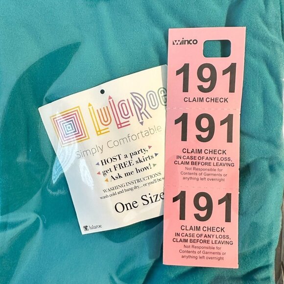 LuLaRoe Leggings Teal Blue Solid Color HTF Unicorn One Size OS Turquoise - Picture 9 of 14